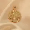 Europa e Estados Unidos best-seller personalidade doze constelações colar banhado a cobre 18k redondo retrô marca moeda constelação pingente fornecimento transfronteiriço