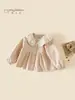 Mengjia Ban Roupa Infantil Meninas Outono Novo Estilo Jaqueta 2026 Menina Versão Coreana Elegante Gola Boneca Top Jaqueta 100% Algodão