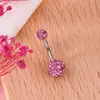 Anillo para ombligo de acero inoxidable directo de fábrica, moda europea y americana, colgante de cabeza de conejo rosa, clavo para ombligo, anillo umbilical, transfronterizo