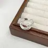 Anillo de Bola con Cara Sonriente de Corea del Sur para Mujer Diseño de Nicho Abierto en el Dedo Índice Moda de Lujo Ligero Personalizado Ins Tendencia