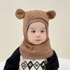 Gorro Todo en Uno para Bebé Otoño e Invierno Gorro Cálido Bufanda Lindo Versátil para Bebé Niño y Niña Gorro con Protección para Orejas Gorro de Lana para Niños Moderno