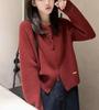 Casaco Cardigan de Tricô Grosso com Zíper Duplo Estilo Coreano para Mulheres 2026 Início do Outono Macio e Aconchegante Estilo Preguiçoso Casual Versátil Tendência