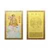 Nuevo Bodhisattva Samantabhadra Tarjeta de Oro de Cobre Puro Manjushri Tarjeta de Bendición con el Mantra del Corazón Estatua de Buda Tarjeta Portátil
