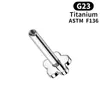 Accesorios Transfronterizos de Aleación de Titanio G23 Pendientes Base para Labios y Uñas Varilla de Repuesto de Hilo de Corazón de Melocotón Joyería para Piercings de Ombligo DIY