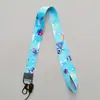 Cordón para Teléfono Móvil Lindo Dibujo Animado Colgante para Colgar en el Cuello Trenzado Plano Ancho con Portatarjetas Insignia Transferencia de Calor Puntada