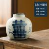 Vaso Cerâmico Retrô Jingdezhen Palavra Feliz Azul e Branco Bênção Pequeno Pote de Barro Zen Ornamentos para Cerimônia do Chá Dispositivo Hidropônico para Flores Decoração