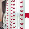 Set de Decoración de Habitación de Boda Mariposa Roja Tridimensional Flores de Papel Colgantes Decoración de Boda Habitación Nueva Dormitorio Sala de Estar Flores de Papel Colgantes para Cortinas