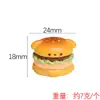YQT gatinho fofo hambúrguer mini comida brincar resina DIY acessórios cachorrinho pão casinha de brincar brinquedo ornamentos