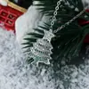 Colar de Árvore de Natal com Recorte de Diamante Europeu e Americano Atmosfera Festiva Exquisita Design Criativo Colar de Alta Qualidade
