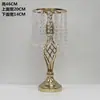 Novos Adereços de Casamento Vaso de Flores de Ferro Estilo Europeu Decoração da Mesa Principal do Casamento Recipiente para Arranjo de Flores Vaso Ornamentado de Flor de Mesa Dourado Galvanizado