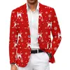 Novo Terno Masculino de Natal Comércio Exterior Transfronteiriço Amazon Jaqueta de Terno Estampada Moda Masculina Terno Estilo Britânico
