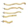 Poleiros para Pássaros Papagaios Feitos de Madeira Natural: Madeira de Videira, Madeira de Pimenta, Madeira de Maçã; Poleiros para Afiar as Garras e Descanso dos Pássaros; Acessórios para Gaiola de Pássaros