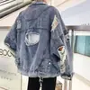 Ropa Pesada para Motocicleta Nueva para Hombre Chaqueta de Mezclilla Gris Desgastada Ropa para Motocicleta Marca de Moda Chaqueta de Gama Alta Ropa de Trabajo Superior