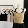 Chaleco de verano para mujer, nuevo diseño de tirantes, con cuello colgante, con copa base, de una pieza, sin mangas, pequeño, 2023