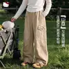 Calça Casual de Pernas Largas Outono para Meninas 2026 Novo Estilo Roupas para Crianças de Meia-Idade e Grandes Calças Casuais Estilosas Largas Estilo Montanha