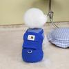 Pantalones de 25 Bolsillos de Solapa Estéreo Pantalones de Cuatro Piernas Traje Falso de Dos Piezas Ropa para Gatos y Perros con Hebilla de Tracción Pequeño Teddy Ropa de Primavera y Verano para Mascotas