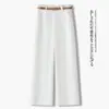 Pantalones Casuales para Mujer Estilo Delgado Cotidiano Verano Moda Simple Altos Sueltos Adelgazantes Versátiles para el Trabajo Cintura Alta Temperamento Casual