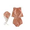 Traje de tres piezas con tirantes finos de estilo coreano para bebé, estilo occidental, para verano