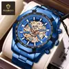 Reloj Nuevo para Hombre No Mecánico Impermeable Luminoso Casual de Negocios Mecánico para Hombre Hueco Reloj Shopee