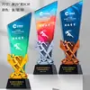 Trofeo de Cristal Baloncesto Billar Bádminton Tenis de Mesa Fútbol Natación Cuerda para Saltar GUNDAN Reunión Deportiva Divertida Premio Personalización