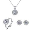 Cadena de Suministro de Douyin Venta al por Mayor Conjunto de Moissanita de Imitación Combinación Estilo Haijia Moda Ocho Corazones y Ocho Flechas Circonita Joyería de Propuesta