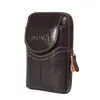 Riñonera de Piel Genuina para Teléfono Móvil Hombres Usan Cinturón Vertical Piel de Vaca 6 pulgadas 6.5 pulgadas Multifuncional Bolso con Hebilla para Colgar en la Cintura Bolso para Teléfono Móvil