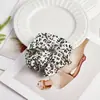 Scrunchie Feminino Grande Estampa de Leopardo Estilo Coreano Novo Elegante Malha Seda Elástico de Cabelo Simples Versátil Corda de Cabelo