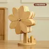 Tapete de Isolamento Térmico para Moinho de Vento, Tapete de Bambu e Madeira para Mesa de Jantar Anti-Queimadura e Resistente a Altas Temperaturas, Decoração Criativa, Tapete Dobrável para Panelas e Tapete para Copos