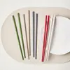 Juego de Palillos Moderno para Ama de Casa, Uso en el Hogar, Color Macarrón, Antibacteriano, Antimoho, Juego de Palillos de Aleación, Antideslizante, Resistente a Altas Temperaturas, Palillos Personalizables