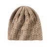 Cachemira 2026 Otoño e Invierno Nuevo para Mujer de Alta Gama Tejido para Exteriores Cálido Gorro de Punto Trenzado con Orejeras Gorro de Punto Casual para la Cabeza