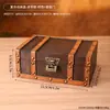 Caja de almacenamiento de madera vintage estilo europeo personalizada con cerradura, caja de almacenamiento de escritorio para documentos, caja de utilería para filmación de cine y televisión, caja decorativa