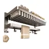 Baihan Estante para Toallas Portatoallas de Baño Barra Colgante Estante de Almacenamiento para Baño sin Taladro Perchero Barra para Toallas Soporte