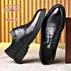 Sapatos Masculinos Originais de Couro Marca Libélula, Sapatos Formais de Negócios Casuais com Solado Macio, Sapatos de Casamento Respiráveis, Estilo Britânico