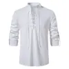 Nova camisa casual de manga longa com gola alta para homens, comércio exterior transfronteiriço Amazon, tamanho europeu, primavera e verão 2022