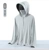 Fio cru de nylon upf50 seda gelada casaco de yoga fresco feminino verão proteção solar respirável roupa