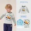 Camiseta de Manga Longa Falsa Duas Peças para Meninos Jellybaby Roupas de Outono para Crianças Tops Infantis Camisetas Básicas Roupas de Bebê para Outono