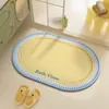 Alfombrilla de Tierra de Diatomeas para Entrada de Baño, Absorbente y de Secado Rápido, Alfombrilla Engrosada Antideslizante para Baño, Alfombra Anticaídas