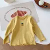 Camisa Básica Versátil e Confortável, Estilo Coreano Doce Ins, Novo Design de Outono com Gola Franzida, Blusa Casual