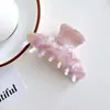 2022 Coreia do Sul Retrô Sereia Aji Novo Estilo Grampo de Cabelo para Menina Ácido Acético Simples Cor Tartaruga Disco de Cabelo Pinça Cauda de Pêssego