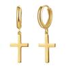 Pendientes colgantes con forma de cruz para mujer, con personalidad de moda, chapados en latón y oro auténtico, transfronterizos de Europa y Estados Unidos
