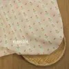 Algodão 40 Fios Popeline Estilo Retrô Listrado Floral Blusa Vestido Saia Longa Tecido para Roupa Infantil