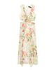 Estilo Europeo y Americano Popular en Amazon Aliexpress Tendencia de Moda Versátil Diseño Abierto Estampado Floral Vestido sin Mangas