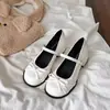 Zapatos Mary Jane de Cuero Franceses para Mujer 2026 Nuevas Llegadas de Verano Corte Bajo Estilo Hada Correa Única Lazo Tacón Grueso Mocasines