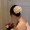 Horquilla de estilo retro francés de alta calidad con forma de rosa, hecha a mano, elegante, con forma de disco, para la parte trasera del pelo, accesorio para el pelo de tiburón para mujer.