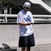 Camiseta de Manga Corta con Estampado de Letras Retro Americano para Hombre de Verano, Moderna, Versátil, Talla Grande, Holgada, Casual