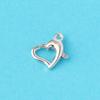Hebilla de resorte de corazón de plata s925, para pulsera, collar, hebilla de langosta, hebilla de corazón de melocotón, accesorios de joyería