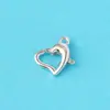 Plata S925 Plata Lisa Corazón Hebilla de Primavera Pulsera DIY Collar Hebilla de Langosta Hebilla de Corazón de Melocotón Material de Accesorios para Joyería