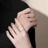 Nuevo Anillo de Pareja Pluma de Cupido Par de Anillos para Mujer Diseño de Nicho Regalo de San Valentín de Alta Gama Moda