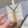 Tienda de Oro Mismo Estilo Portátil Buda de Oro Cobre Chapado en Oro Buda del Nacimiento Colgante Mantra de Seis Caracteres Bodhisattva Oculto en el Vacío Santo Patrón Collar