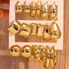 Nuevo Set de Pendientes Transfronterizos para Mujer, Combinación de Pendientes Geométricos Trenzados de Resina Estilo Ins Europeo y Americano, Pendientes al por Mayor